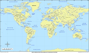 Dünya Sular Coğrafyası Haritası (4804x2888)