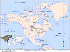 Kuzey Amerika Sular Coğrafyası Haritası