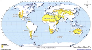 Dünya Çöl Bölgeleri Haritası