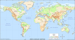 Dünya Dağları Haritası