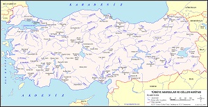 Türkiye Akarsular ve Göller Haritası 3