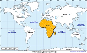 Afrika Kıtası Lokasyon Haritası
