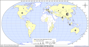 Dünya Kömür Üretimi Haritası