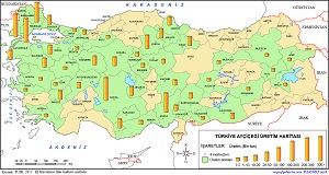 Türkiye Ayçiçeği Üretim Haritası 2017