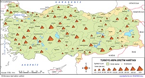 Türkiye Arpa Üretim Haritası