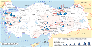 Türkiye Çinko-Kurşun Madeni Haritası
