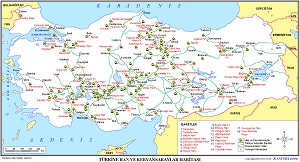 Türkiye Han ve Kervansaraylar Haritası