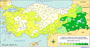 Türkiye 7 Haziran 2015 Genel Seçimleri Haritası (HDP)