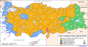 Türkiye 7 Haziran 2015 Genel Seçimler Haritası